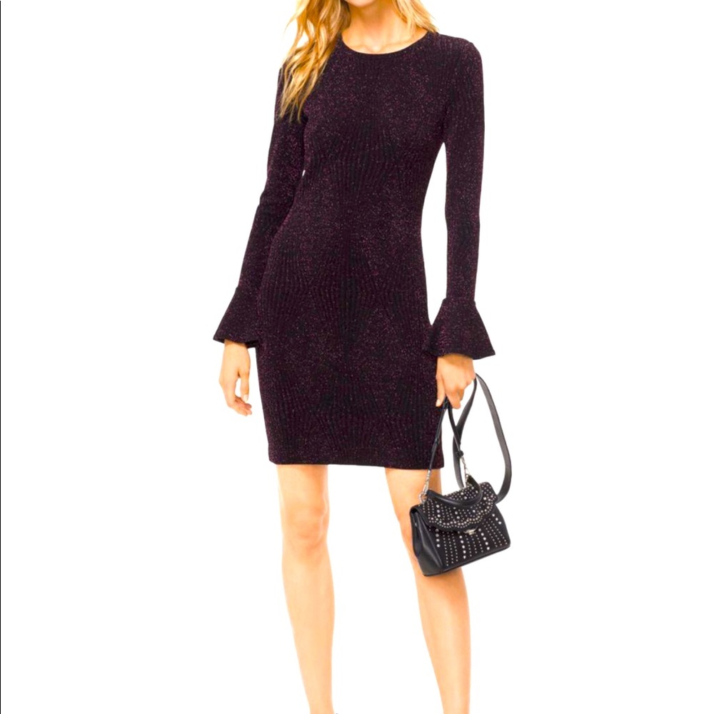 Michael Kors Metallic Stretch Knit Dress (XS)